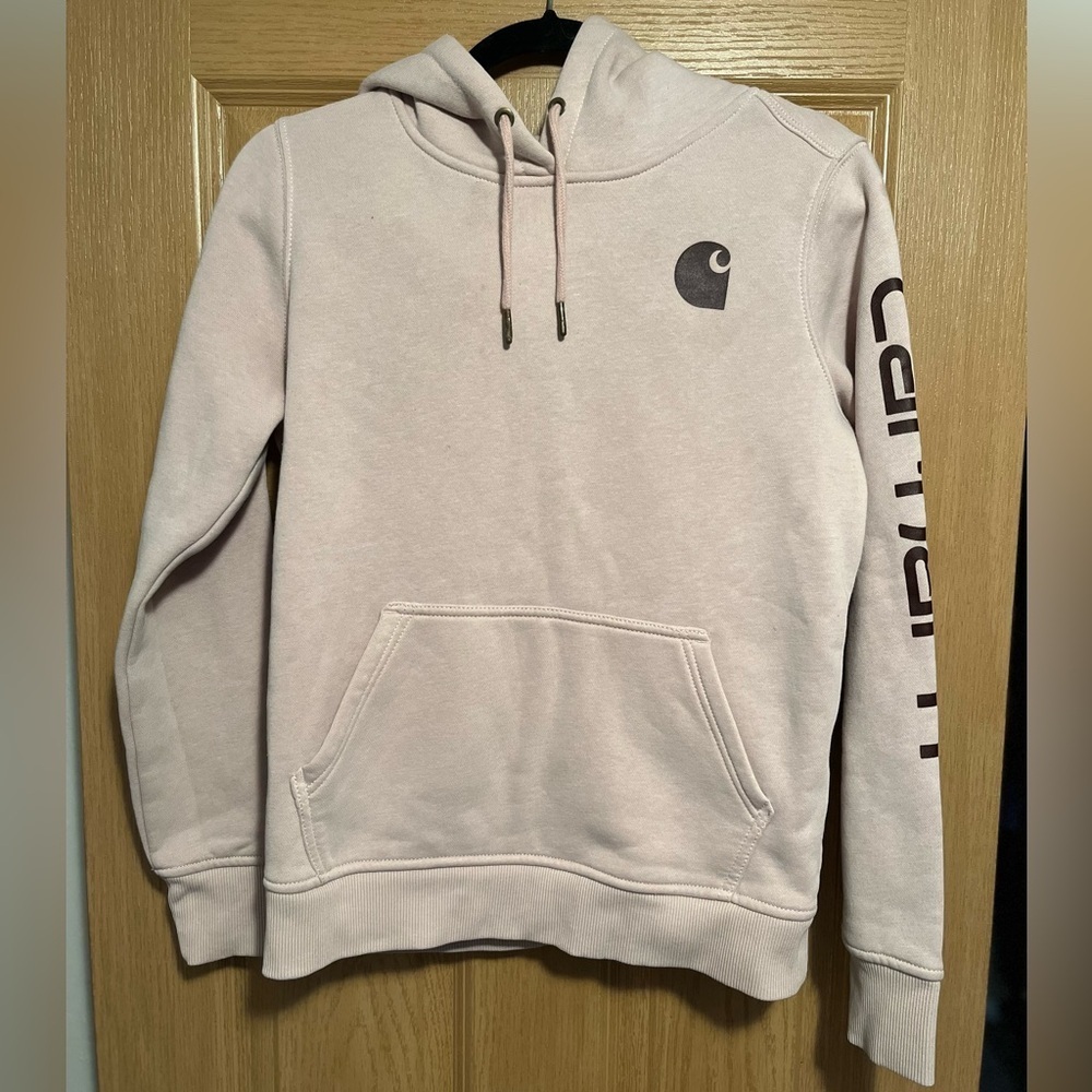 Carhartt Relaxed Fit Hooded Sweatshirt Light Pink - Picture 2 of 10